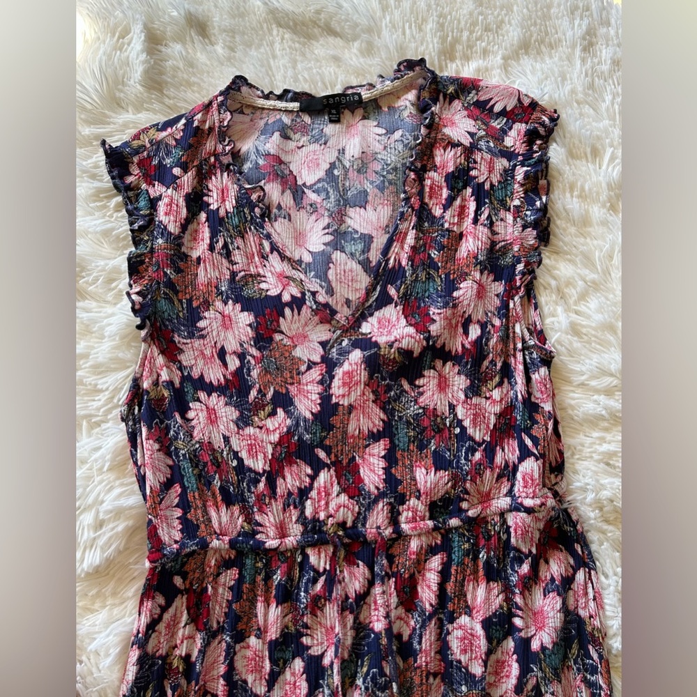 Sangria | Floral Midi Dress - Picture 2 of 6